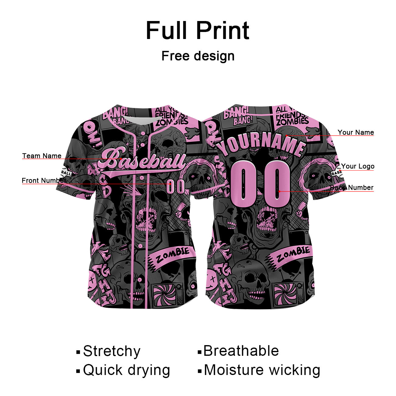 Custom Gray Jersey Personalized Baseball Shirt for Men Women Kids Youth enthsush