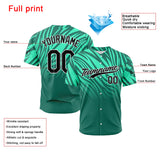 Custom Full Print Design Authentic Baseball Jersey green