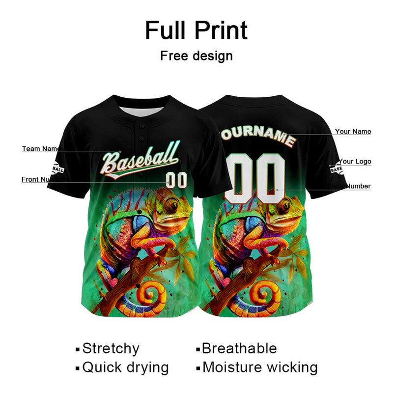 Custom Black Baseball Jersey Personalized Baseball Shirt for Men Women Kids Youth