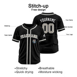 Custom Baseball Uniforms High-Quality for Adult Kids Optimized for Performance Black