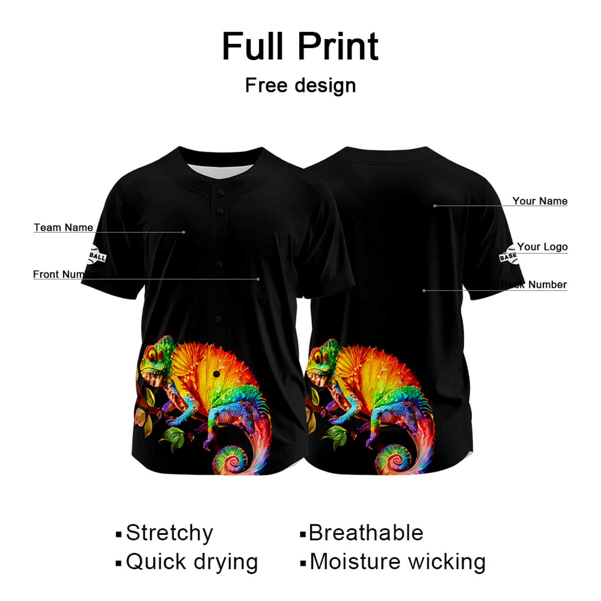 Custom Black Baseball Jersey Personalized Baseball Shirt for Men Women Kids Youth enthsush