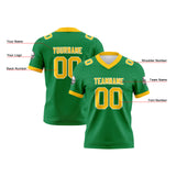 Custom Green Yellow Football Jersey Personalized Football Shirts for Men Women  Printed Team Name Number Logo