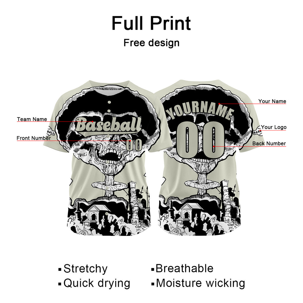 Custom Beige Baseball Jersey Personalized Baseball Shirt for Men Women Kids Youth enthsush