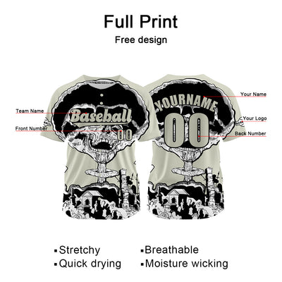 Custom Beige Baseball Jersey Personalized Baseball Shirt for Men Women Kids Youth enthsush