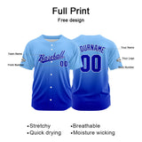 Custom Full Print Design Authentic Baseball Jersey blue gradient
