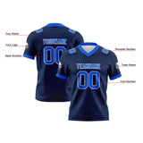 Custom Navy White Reversible Gradient Football Jersey Personalized Football Shirts for Men Women  Printed Team Name Number Logo