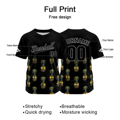 Custom Black Baseball Jersey Personalized Baseball Shirt for Men Women Kids Youth enthsush