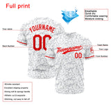 Custom Full Print Design Authentic Baseball Jersey white-red