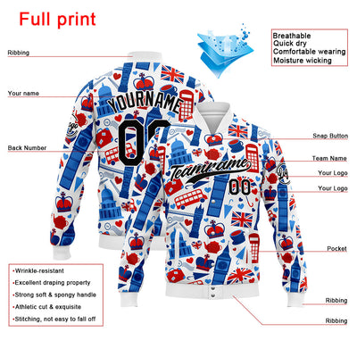 Personalized Custom Men's Jacket Customize Your Team Name, Logo, and Number enthsush
