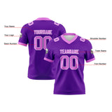 Custom Purple Pink Football Jersey Personalized Football Shirts for Men Women  Printed Team Name Number Logo