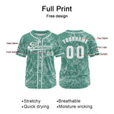 Custom Green Jersey Personalized Baseball Shirt for Men Women Kids Youth