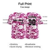 Custom Baseball Jersey Personalized Baseball Shirt for Men Women Kids Youth Teams Stitched and Print Red Violet&White