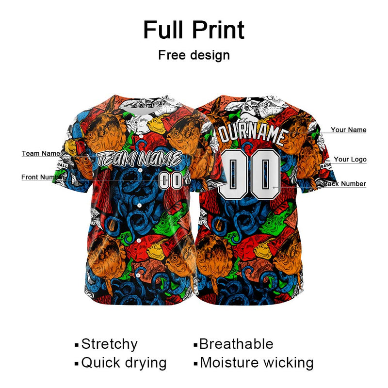 Custom Baseball Uniforms High-Quality for Adult Kids Optimized for Performance Seabed-Orange&Royal