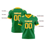 Custom Green Yellow Reversible Gradient Football Jersey Personalized Football Shirts for Men Women  Printed Team Name Number Logo