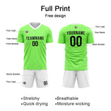 Custom Soccer Jerseys for Men Women Personalized Soccer Uniforms for Adult and Kid Neon Green-White