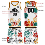 Custom White Orange Basketball Jersey Uniform Suit Printed Your Logo Name Number