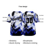 Custom Full Print Design Authentic Baseball Jersey navy-white