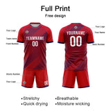 Custom Soccer Jerseys for Men Women Personalized Soccer Uniforms for Adult and Kid Red