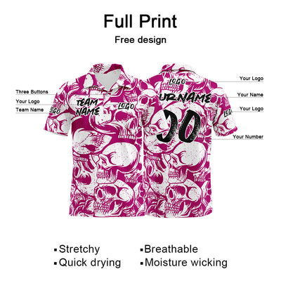 Custom Football Polo Shirts  Add Your Unique Logo/Name/Number Red Violet&White enthsush