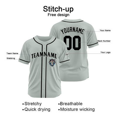 Custom Baseball Uniforms High-Quality for Adult Kids Optimized for Performance Gray enthsush