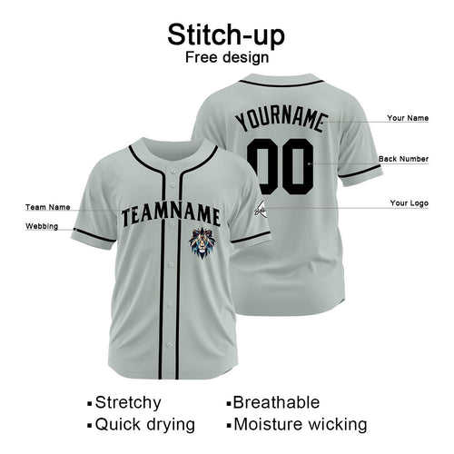 Custom Baseball Uniforms High-Quality for Adult Kids Optimized for Performance Gray enthsush
