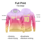 Custom Gradient Hoodie For Man Woman Girl Boy Print Your Logo Name Number Light Purple Pink