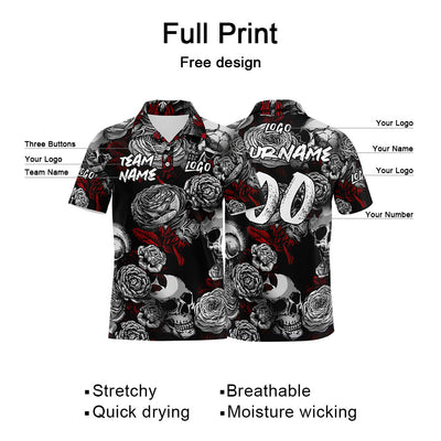 Custom Football Polo Shirts  Add Your Unique Logo/Name/Number Grey&Red enthsush