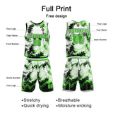 Custom Basketball Jersey Uniform Suit Printed Your Logo Name Number Green
