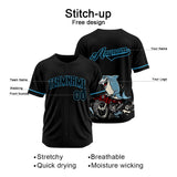 Custom Baseball Uniforms High-Quality for Adult Kids Optimized for Performance Motor shark-Black