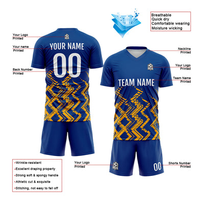 Custom Blue Orange Soccer Jerseys for Men Women Personalized Soccer Uniforms for Adult and Kid enthsush