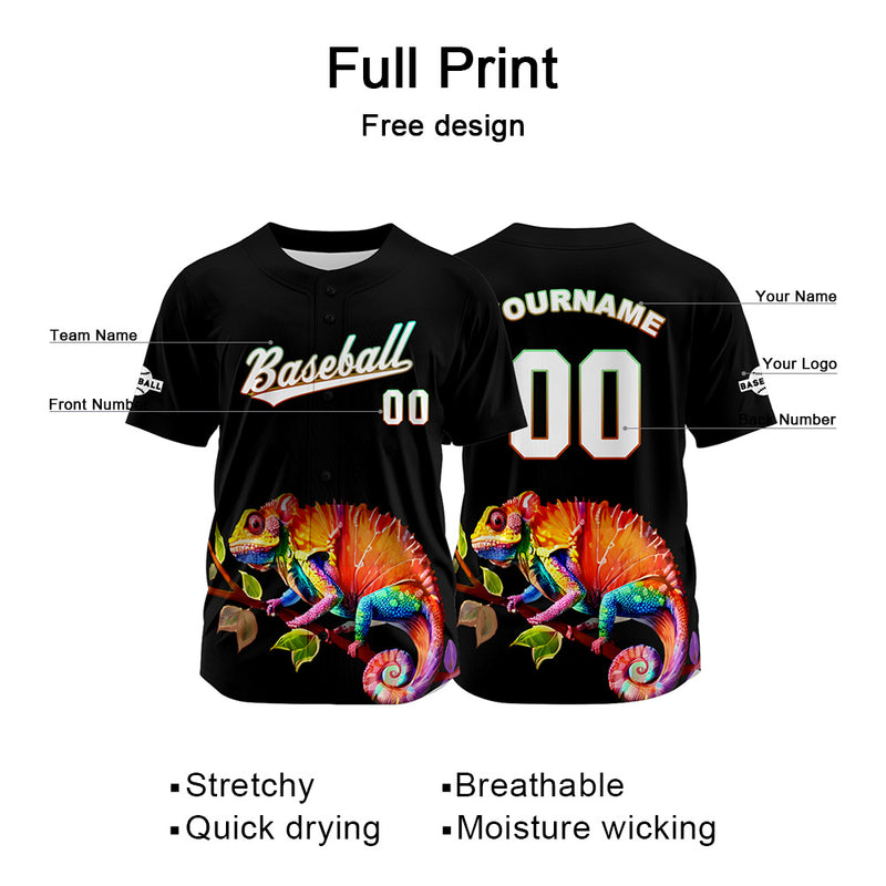 Custom Black Baseball Jersey Personalized Baseball Shirt for Men Women Kids Youth