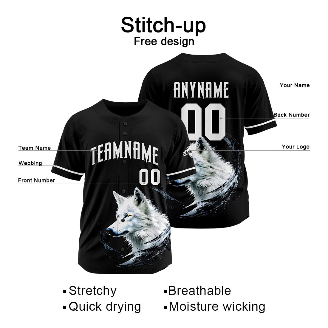Custom Baseball Uniforms High-Quality for Adult Kids Optimized for Performance Black enthsush