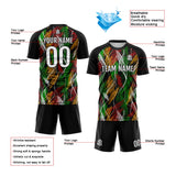 Custom Black Orange Soccer Jerseys for Men Women Personalized Soccer Uniforms for Adult and Kid
