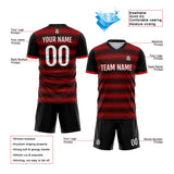 Custom Soccer Jerseys for Men Women Personalized Soccer Uniforms for Adult and Kid Black-Red