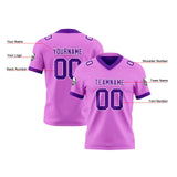Custom Light Purple Purple Reversible Gradient Football Jersey Personalized Football Shirts for Men Women  Printed Team Name Number Logo