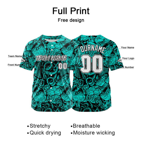 Custom Baseball Uniforms High-Quality for Adult Kids Optimized for Performance Seabed-Teal enthsush