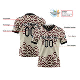 Custom White Brown Reversible Football Jersey Personalized Gradient Football Shirts for Men Printed Team Name Number Logo