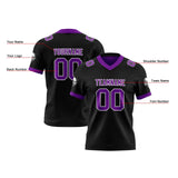 Custom Black Purple Reversible Gradient Football Jersey Personalized Football Shirts for Men Women  Printed Team Name Number Logo
