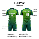 Custom Soccer Jerseys for Men Women Personalized Soccer Uniforms for Adult and Kid Green