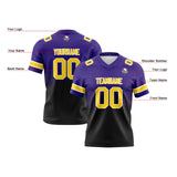 Custom Purple&Black Gradient Football Jersey Personalized Football Shirts for Men Women  Printed Team Name Number Logo