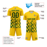 Custom Yellow Green Soccer Jerseys for Men Women Personalized Soccer Uniforms for Adult and Kid