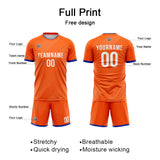 Custom Soccer Jerseys for Men Women Personalized Soccer Uniforms for Adult and Kid Orange