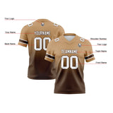 Custom Brown Gradient Football Jersey Personalized Football Shirts for Men Women  Printed Team Name Number Logo