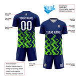 Custom Navy Neon Green Soccer Jerseys for Men Women Personalized Soccer Uniforms for Adult and Kid