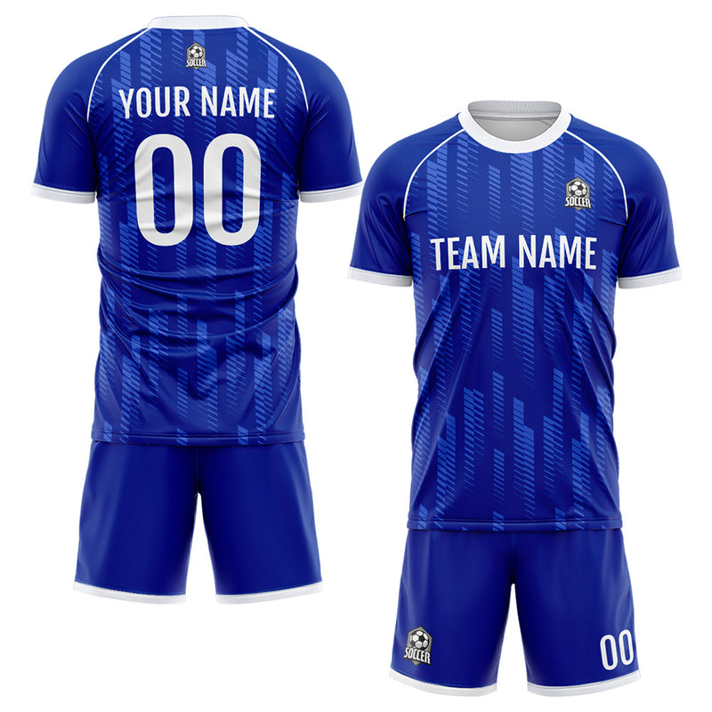 Custom Soccer Jerseys for Men Women Personalized Soccer Uniforms for Adult and Kid Royal&White