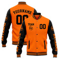 Custom Varsity Jacket Letterman jacket for Men, Women and Youth Orange Black enthsush