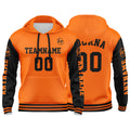 Custom Orange Black  Sweatshirt Hoodie For Men Women Girl Boy Print Your Logo Name Number enthsush