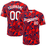 Custom Full Print Design Authentic Baseball Jersey red