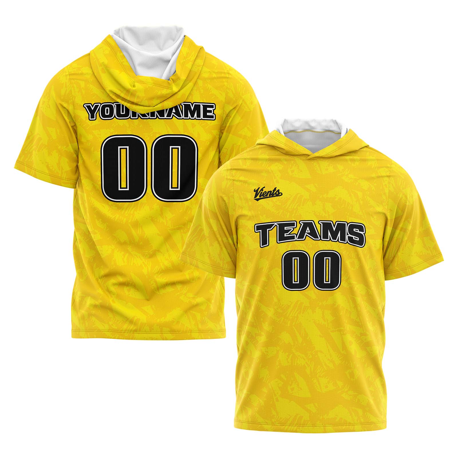 Custom Yellow Sleeve Hoodies for Men Women Shirts with Hoods Printed Name Logo enthsush