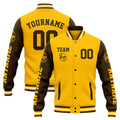 Custom Varsity Jacket Letterman jacket for Men, Women and Youth Brown Yellow enthsush